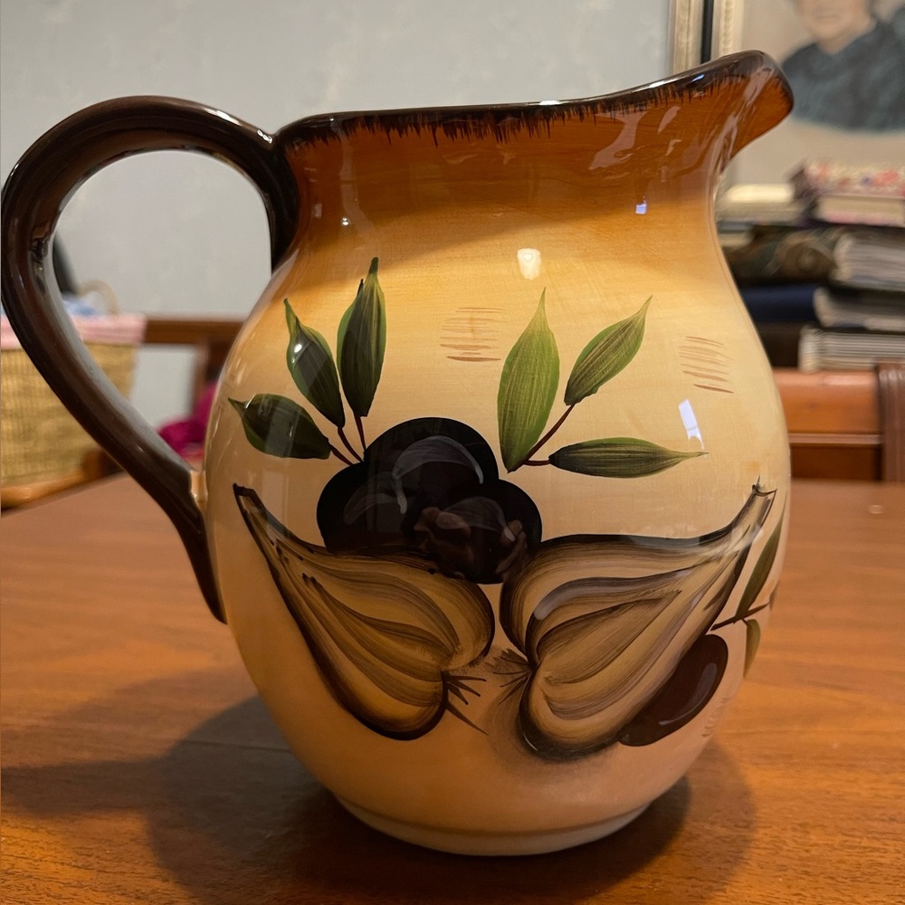 Vintage Hand-Painted Ceramic Pitcher